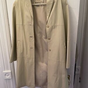 Cream Leather Jacket